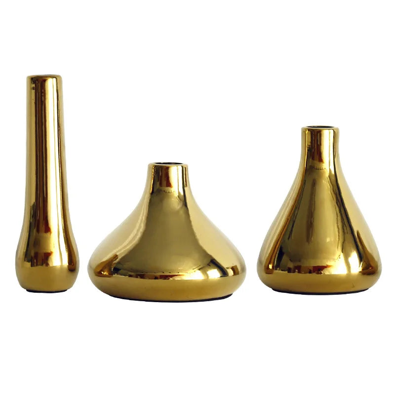 Aurora Gold Ceramic Decorative Vase