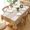 Premium Linen Cotton Tablecloth – Elegant Dining Table Cover