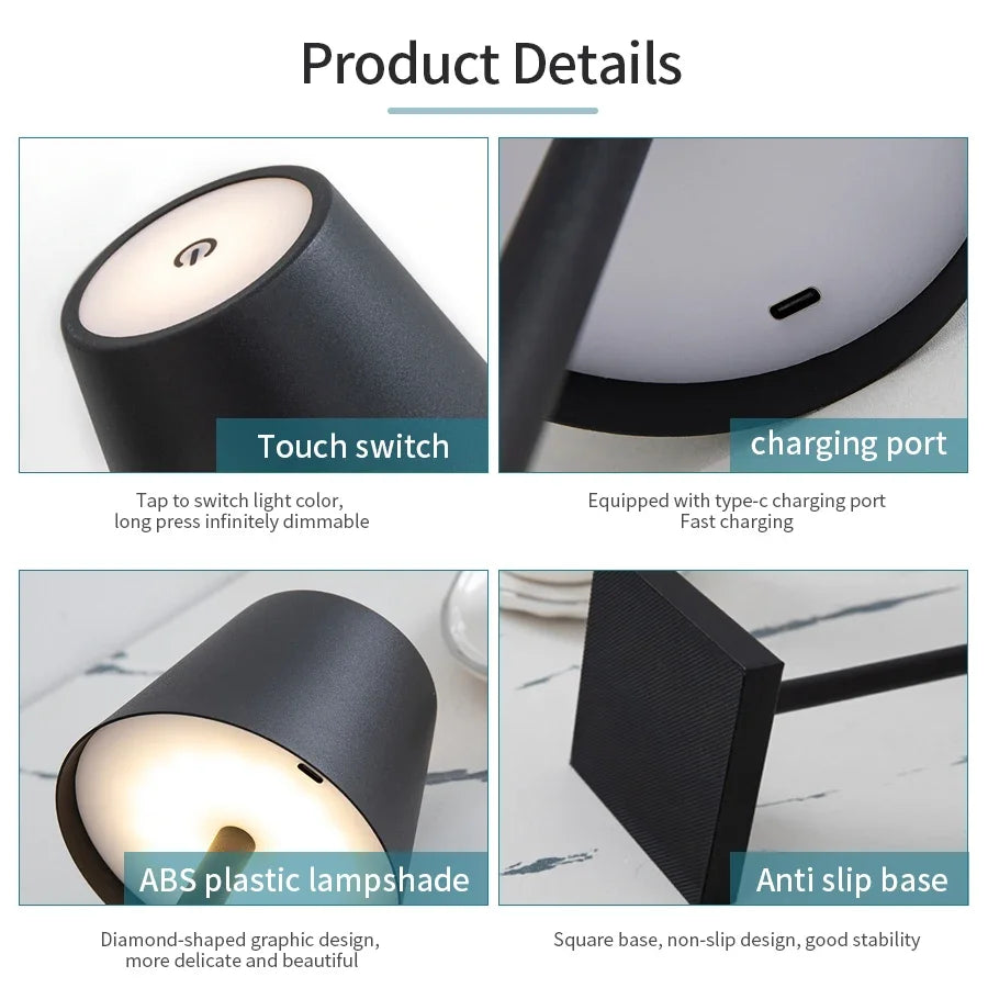 Cordless Rechargeable LED Table Lamp