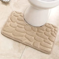 15.7*19.7in Washroom toilet foot mat U-shaped floor mat waterproof pad Bathroom bathroom water absorption anti-skid pad