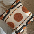 Luxury Bohemian Geometric Embroidered Cushion Cover with Tassels