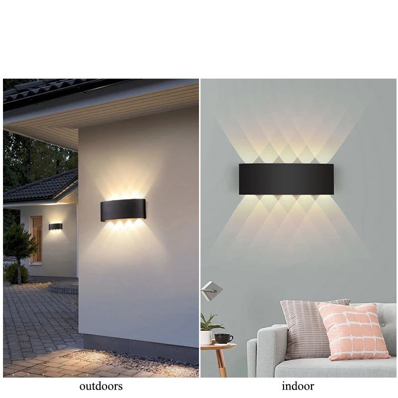 Modern LED Up & Down Wall Light – Indoor & Outdoor