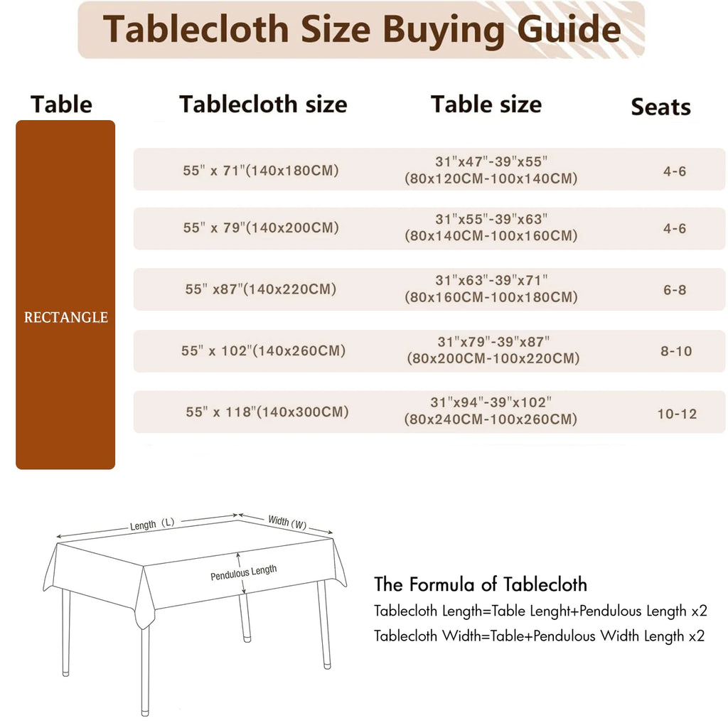 Premium Linen Cotton Tablecloth – Elegant Dining Table Cover
