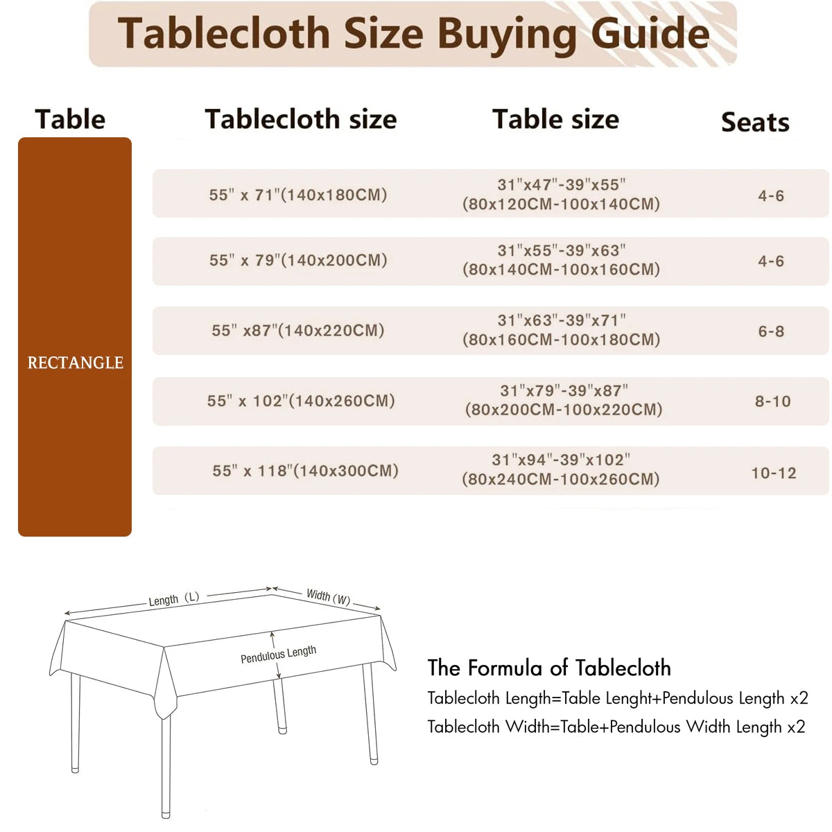 Premium Linen Cotton Tablecloth – Elegant Dining Table Cover