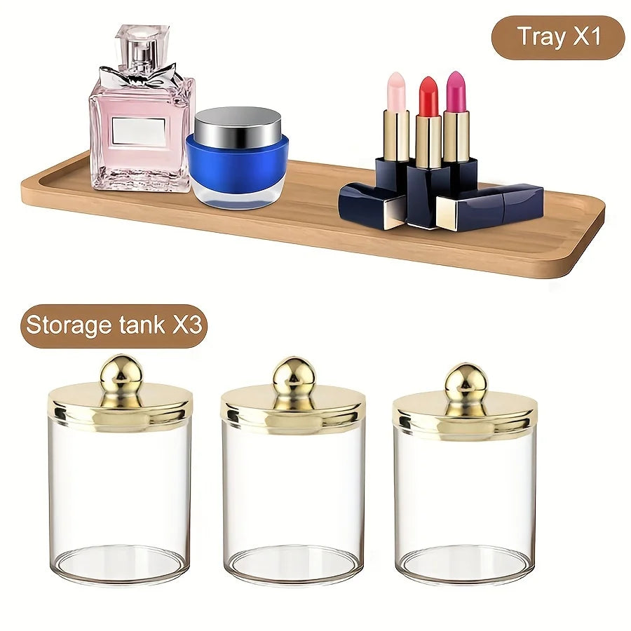 Luxury 3 piece bathroom organiser set
