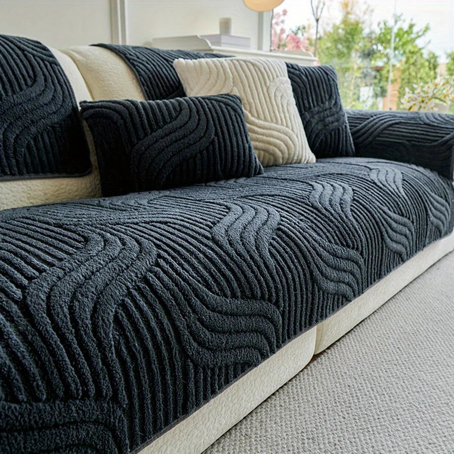 Luxury Velvet Sofa Cover & Cushion Protector.
