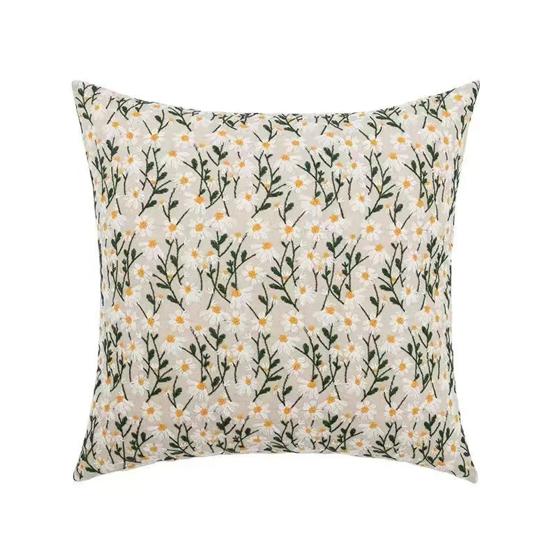 Luxury Bohemian Geometric Embroidered Cushion Cover with Tassels