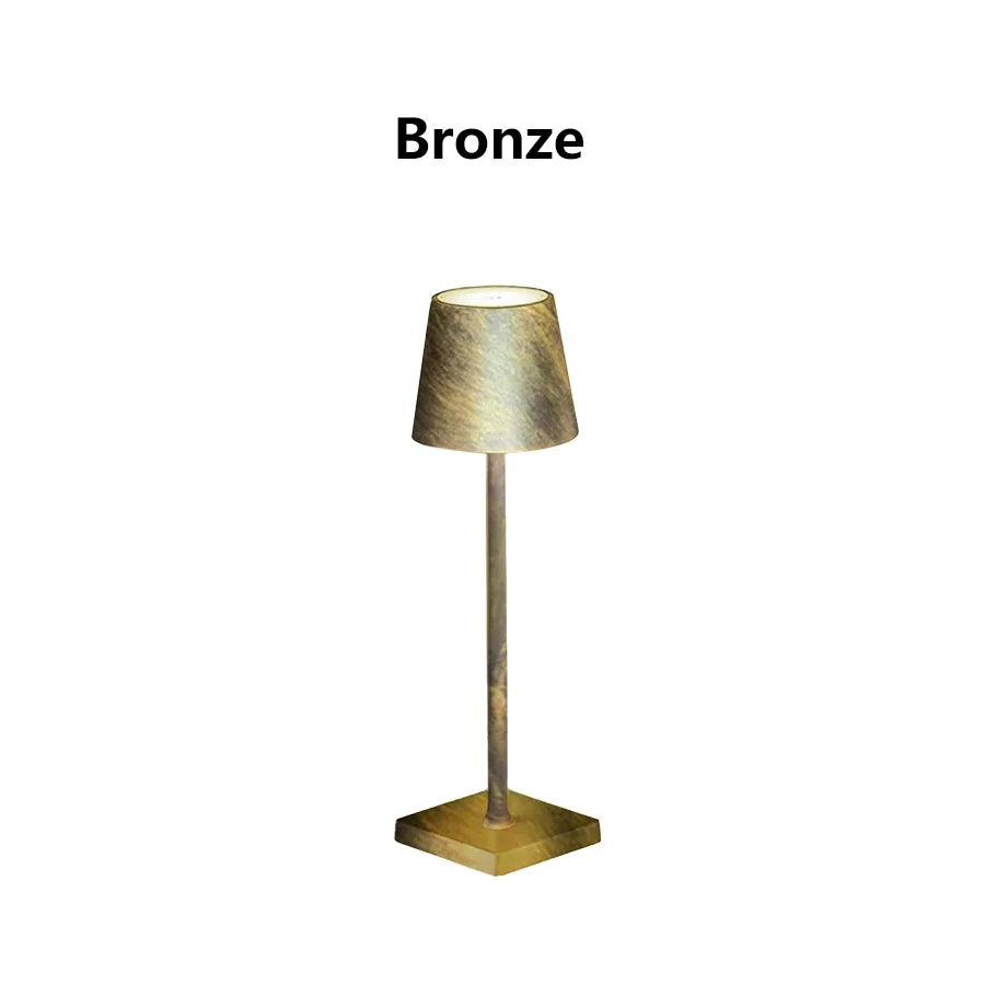 LED Desk Lamp Usb Rechargeable Table Lamp Wireless Touch 3 Color Desktop Night Light Bar Restaurant Creative Ambient Light Decor