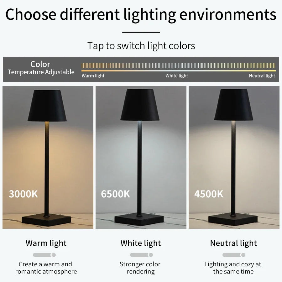 Cordless Rechargeable LED Table Lamp
