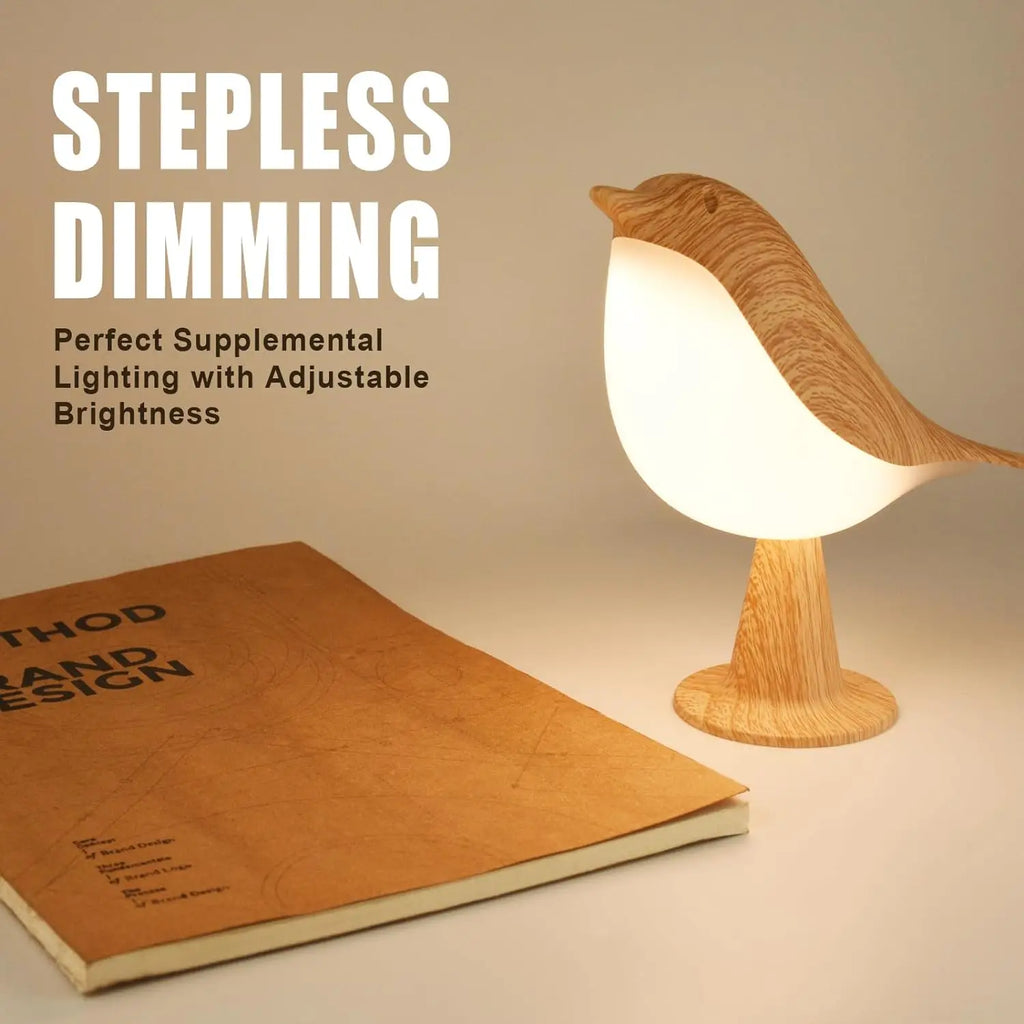 Luxury LED Bird Table Lamp – Rechargeable Touch-Control Dimmable Light